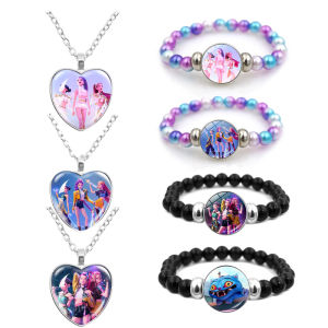 Bandai | Trendy 2pc Demon Hunters 1pcs Jewelry Delicate Necklace and Bracelet Stylish Accessory for Daily & Party Occasions