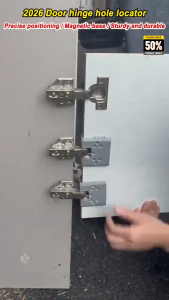 2mm Multifunctional Hinge Limit Fixing Plate with Magnetic Fixed Positioning Hole Marking Auxiliary Sheet for Door Cabinet Hinge Installation