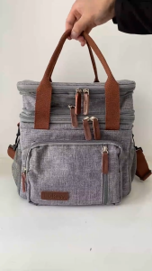 Multifunction Double Deck Thermal Insulation Cooler Bag Leakproof Food Storage Bag For Outdoor Picnic Lunch Bag