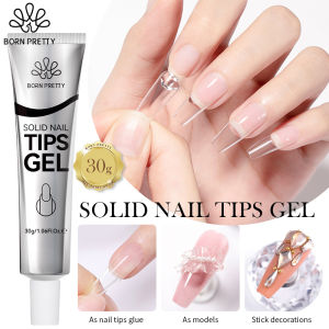 BORN PRETTY Nail Tips Gel With Soft Gel Tips Press on Nails 2PCS/SET Nail Art Gel Varnish Function Gel