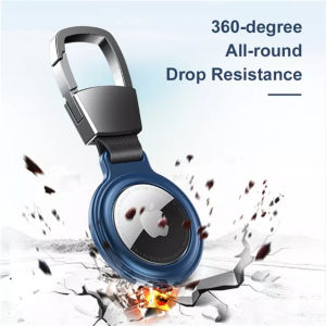 Magnetic Metal Protective Airtag Case For Airtags Cover With Keychain For Apple Locator Tracker Anti-lost Device For AirTag Case