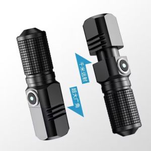 Ultra-Bright Portable Mini Rechargeable Outdoor Flashlight Laser Beam High-Intensity Light Alloy Material Waterproof Handheld Lamp