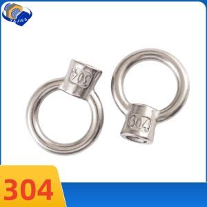 Thép Không Gỉ 304 Nhật Bản Mắt Hạt M6-M16 Mềm Cấp Nâng Nhẫn Giàn Khoan Hoisting Phần Cứng Công Nghiệp JIS1169
