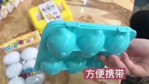 STEM Matching 6 Pcs Egg Shape Colour Puzzle Sorters Toy Kid Montessori Early Educational Learning Children Toddler Baby