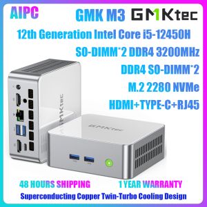 GMKtec M3 Intel Core i5-12450H Win11Pro DDR4 3200MHz NVMe SSD WiFi6 BT5.2 Triple Display Gaming Office Computer MINI PC