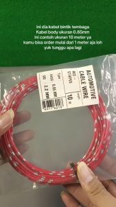 PER METER 0.85MM KABEL BODY AVSS 0.85 KABEL SERABUT TEMBAGA OTOMOTIF MESIN MOTOR MOBIL JAPAN 13 SERABUT HELAI OD 2.2MM