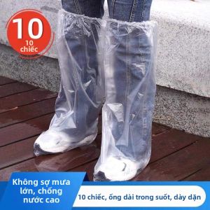 TANGJIXIONG | Bao Chân Cao Dày Trong Suốt Chống Trơn Trượt và Chống Nước