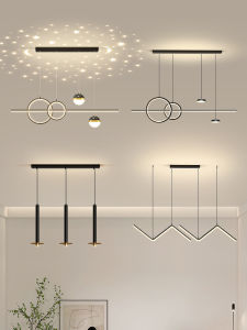 Modern Simple Designer Restaurant Dining Table Hanging Lamp Iron Art Pendant Light Nordic Style Wall Switch Control LED Source
