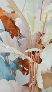 DAUN PEPAYA TANGKAI PANJANG FICUS LEAF ARTIFICIAL DAUN MOTIF PEPAYA UNTUK DEKORASI PELAMINAN WEDDING IMPORT
