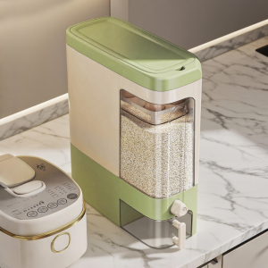 Home Use Rice Storage Box 2025 New Model Pest Proof Moisture Proof Sealed Food Grade Press Type Rice Barrel Kitchen Essential
