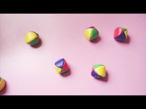 6pcs Juggling Balls Multicolor Vinyl Shells Circus Balls 5cm Soft Easy Juggle Balls