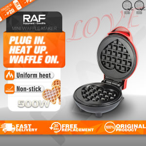 RAF Heart-shaped Electric Waffle Maker 500W Convenience Non-stick Heart Waffle Maker Anti-Overflow Sandwich Maker Bakeware Mold