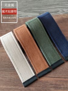 Non-Magnetic Metal Canvas Belt Thickened Magic Stick Easy to Stick Simple And Versatile Pure Color Security Check Friendly