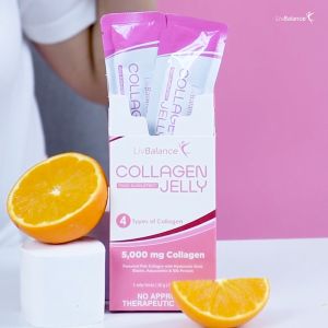 LivBalance Collagen Jelly (Total: 5 Sachets): Age-Defying Beauty with 4 Types of Collagen & Hyaluronic Acid