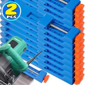 2Pcs Adjustable Cutting Machine Base Guide Edge Positioner Precision Wood Cutting Tool Circular Saw Guide Electric Milling Clamp