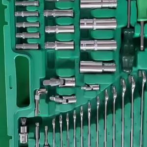 NiuXiang | 13-Piece Drive Deep Impact Socket Set Includes Ratchet Wrench 1/2 Bent Rod 1/2 Ratchet 6 Point 8-27mm and Green Storage Box