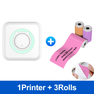 Wireless Mini Printer - Portable Thermal Label Maker 203DPI for Notes Diaries Work Receipts and DIY Crafts Wireless Connect