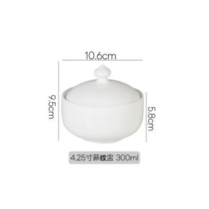 Exquisite New Bone China Ceramic Soup Bowl for Cooking High Temperature Resistant Restaurant Hotel Club Postpartum Dining Set