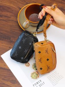 Fashion Exquisite: Big Brand Presbyopic Print Coin Purse & Triple Zipper Mini Hand Wallet