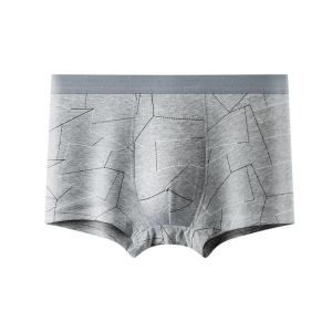 HLA | Mens Pure Cotton Boxer Briefs Breathable Antibacterial Four Corner Underwear Comfortable Mid Waist Simple Style Summer New