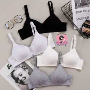 GROSIR 1 LUSIN 12 PCS Bh Bra sport wanita dewasa tanpa kawat tanpa busa polos
