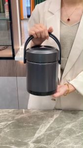 304 stainless steel insulated lunch box vacuum pot with handle sealed compartment large capacity lunch box