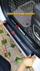 TOYOTA VIOS ALTIS HILUX AVANZA CAMRY INNOVA HARRIER Car Door Rear Trunk Side Sill Carbon Fiber Sticker Protector
