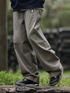 Quần Ống Đứng Phong Cách Mỹ Cổ Điển Đơn Giản Đa Năng Giặt Nhẹ Rộng Rãi Cho Cả Nam Và Nữ Quần Áo Công Sở Thường Ngày