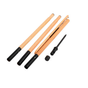 Portable Foldable Outdoor Lamp Stand Oak