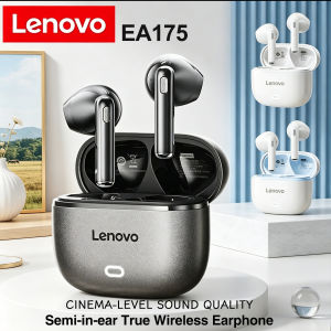 Lenovo | Lenovo EA175 TWS Half In Ear Bluetooth 5.4 Earphones ENC Noise Cancelling Low Latency Gaming Earbuds Touch Control Long Playtime