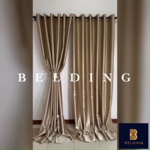 ผ้าม่านสีครีมทอง ผ้าม่าน ผ้าม่านหน้าต่าง ผ้าม่านหน้าต่าง ทึบแสง ผ้าม่านสีทอง ม่าน1.3 เมตร