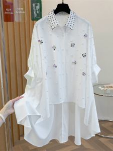 AIYITI | Elegant Beaded Sequin Mid-Length Shirt Dress