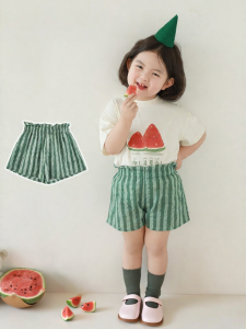 YOEHYAUL | Romantic Lace Stripe Short Pants Soft Comfortable