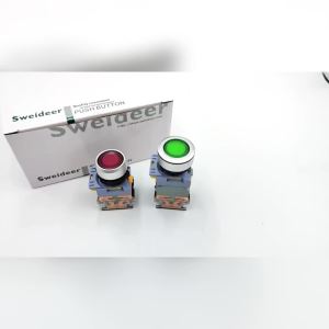22mm Power Button Switch Push Button Switch with LED Momentary Reset with Light 6V 24V 380V 10A
