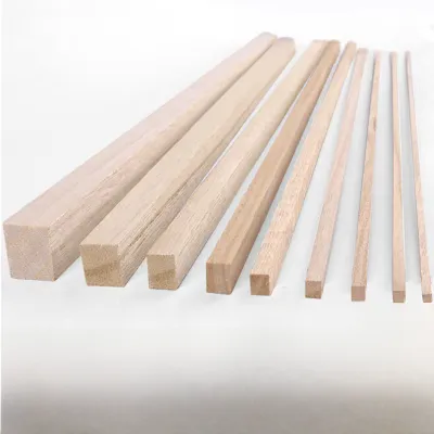 Handmade Diy Pine Wood Strip Material House Model Decoration Solid Wood Long Strip Flat Strip Small Fine Wood Strip for Assembly