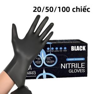 Găng Tay Đen Dùng Một Lần Đóng Gói Số Lượng Lớn Để Vệ Sinh Nhà Cửa Chế Biến Thực Phẩm Làm Tóc Làm Móng Nghệ Thuật Tắm Cho Thú Cưng - 20/50/100 CÁI