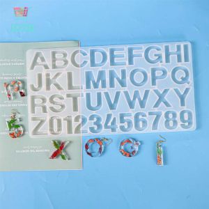 Silicone Letter Mold 3D Alphabet Number Epoxy Resin Soft Mold For DIY  Jewelry Gummy Candy Chololate Cake Decoration
