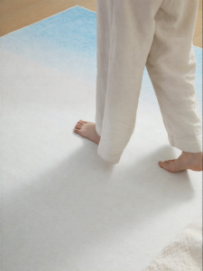 YUNHAOBUYI | Cream Style Blue Carpet Area