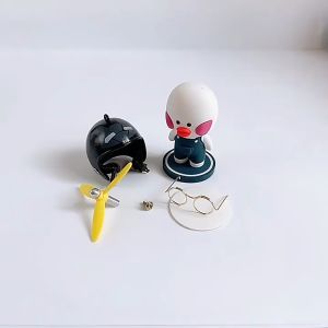 Vịt Douyin đứng trang trí xe máy xe đạp ô tô có chong chóng