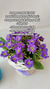 1 LUSIN (12Pcs) Lampu Teplok LED 3 (Tiga) Plastik Gratis Bateray AA Tempel Dinding Dekorasi Unik