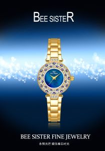 BS Bee Sister 1625นาฬิกาแฟชั่นผู้หญิงนาฬิกาข้อมือลำลองสแตนเลสสายเหล็กนาฬิกาควอตซ์กันน้ำผู้หญิงหรูหราพลอยเทียมของขวัญสำหรับผู้หญิง