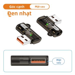 elough | 90 ° Khuỷu Tay USB A Male Sang 3.5mm Jack Female Bộ Chuyển Đổi Tai Nghe Âm Thanh HiFi 24bit/96KHz Cho Máy Tính Bảng