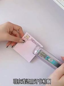 Paper Clamp Binder Clip Refill Office Stationery Transparent Pusher Clips Reusable Stapler Holder