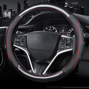 Carbon Fibre Car Steering Wheel Cover For BYD ATTO 3 EA1 EV YUAN SONG PLUS HAN TANG QIN F3 E6 Dolphin Dmi Anti Slip Breathable Leather Accessories