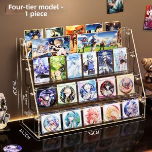 YOUKAMAN | Acrylic Step Display Stand For Badges Postcards Cards