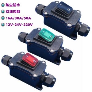 Công Tắc Chống Nước Jr-619 4 Chân Dòng Cao Công Suất Cao Lớn Điểm Bạc Đường Đôi Đôi Cắt 3 Nhân Dây Tròn 30a