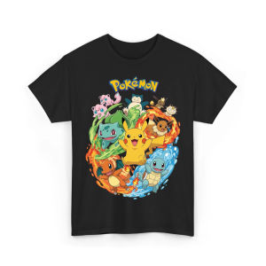 Bandai | Pokémon Pattern Loose Fit Suitable for Parents and Children Short Sleeves Childrens Pure Cotton T-shirt Fashion and Casual