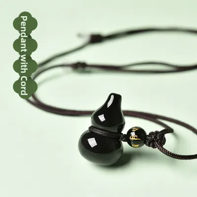 LINGFEI | Natural Obsidian Gourd Pendant