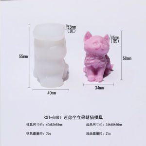 Cute Cartoon Cat Silicone Candle DIY Mousse Chocolate Soap Wax Candle Gypsum Ornament Kitchen Baking Tools Korean Style