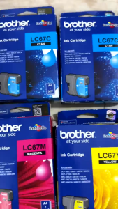 Brother LC-67 Bk C M Y ของแท้รุ่นหมึกเยอะคุ้มค่า สินค้ารับประกันคุณภาพ มีกล่องเเละไม่มีกล่อง